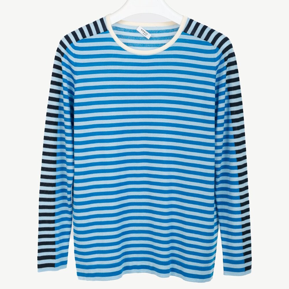 Akris Punto Blue Striped Wool Sweater